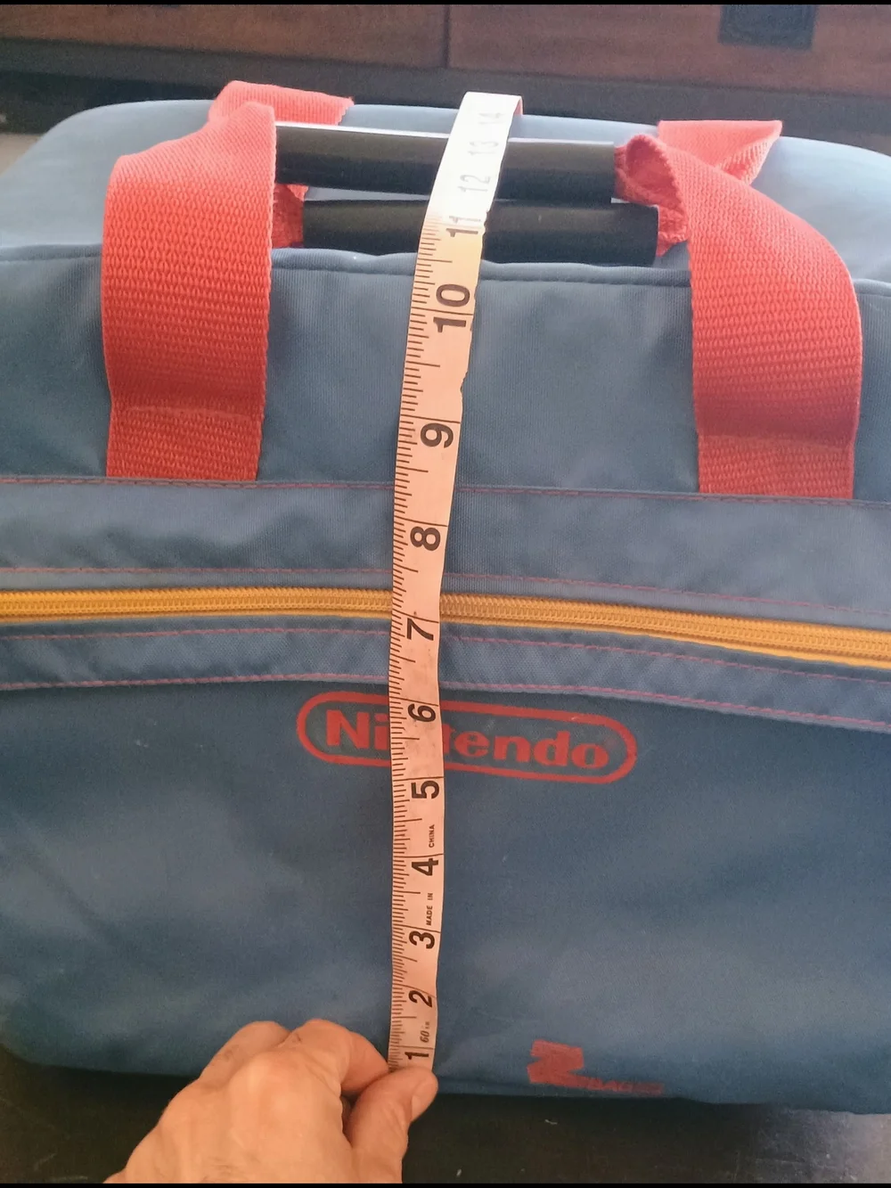 Vintage Nintendo Blue and Red Travel Case - Portable Gaming Bag